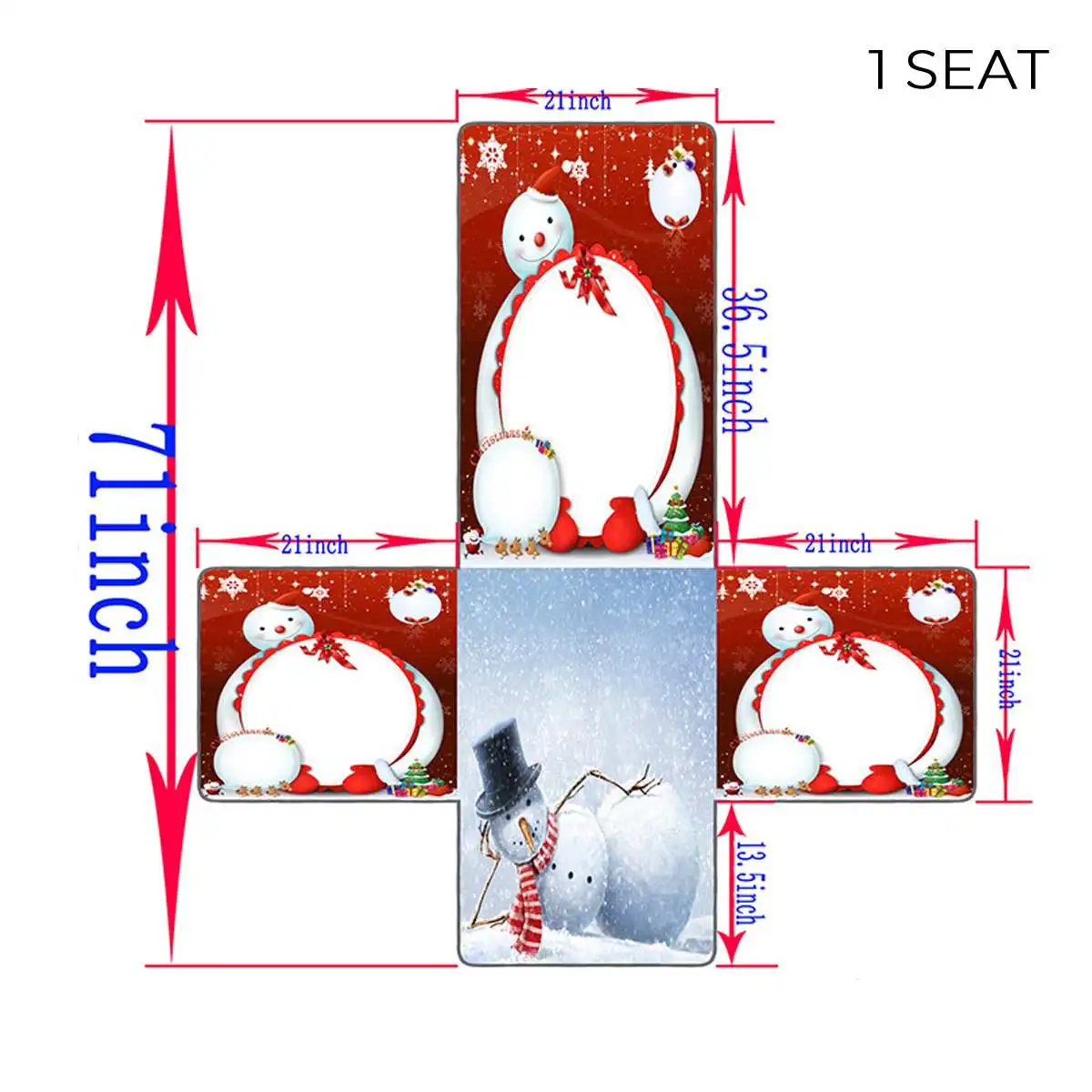 1 seat 1/2/3 место одежда для сна из хлопка с рождественскими рисунками Cubiertas диван крышка диван протектор 3D для диванов Комплект ковриков для домашнего декора аксессуары - Цвет: 1 seat