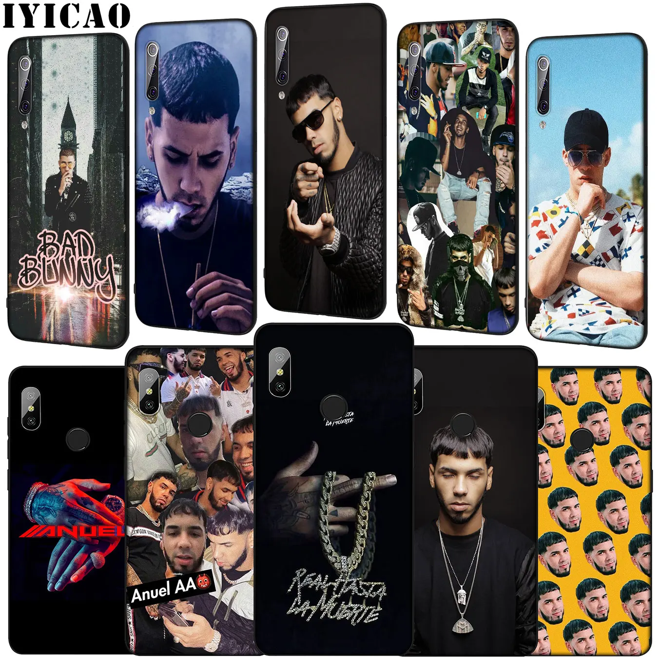 Anuel AA Bad Bunny Soft Phone Case for Xiaomi Mi 10 9 9T A3 Pro CC9 CC9E 8 SE A2 Lite A1 6 pocophone f1 Mi10 |