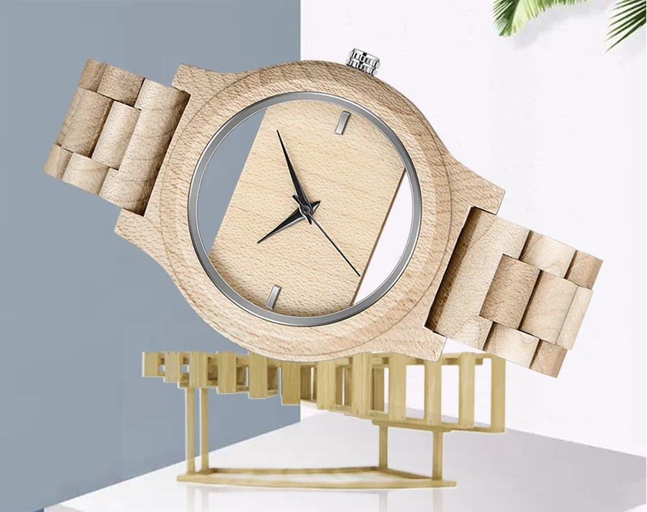 Уникальный полый циферблат Мужские Женские часы из натурального дерева с полностью деревянным бамбуковым браслетом кварцевые наручные часы новые часы ручной работы подарок
