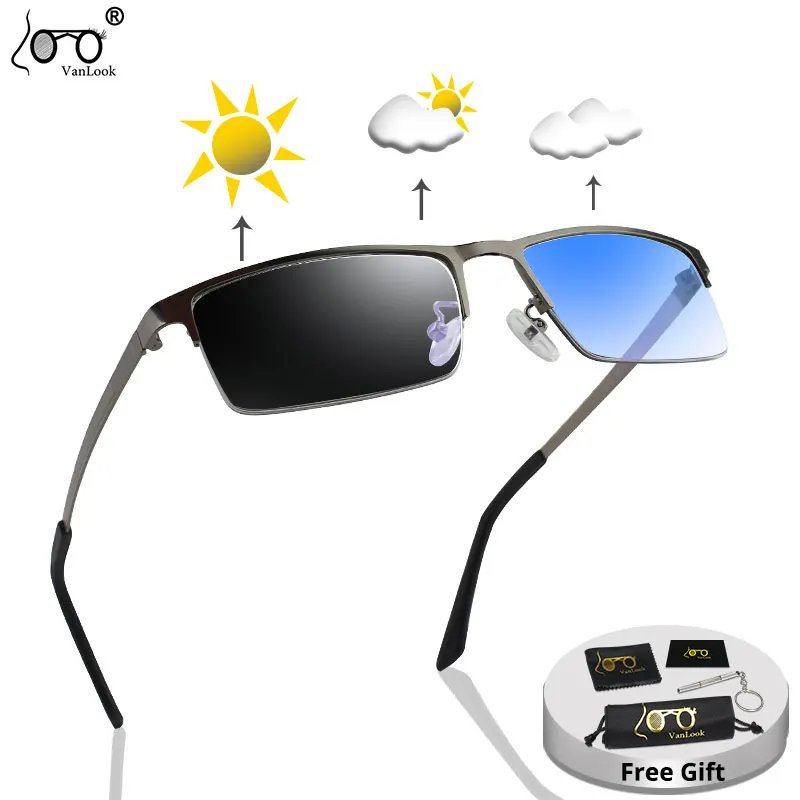 Accessoires Zonnebrillen & Eyewear Brillen Zwart metalen rechthoek Blauw licht bril brilmontuur voor mannen en vrouwen 