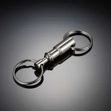 2 шт. брелок полированный серебряный цвет брелок двойные кольца цепочка Сплит кольцо аксессуары для ключей