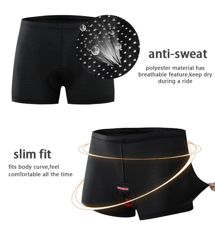 WOSAWE, нижнее белье для велоспорта, гелевая подкладка, велосипедные Горные Шорты для езды на велосипеде, MTB, компрессионные колготки, велосипедные шорты