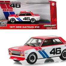 GL 1:43, крутящий момент, 1971 BRE Datsun 510#46, модель автомобиля, литая под давлением, металлические игрушки, подарок на день рождения для детей, мальчиков