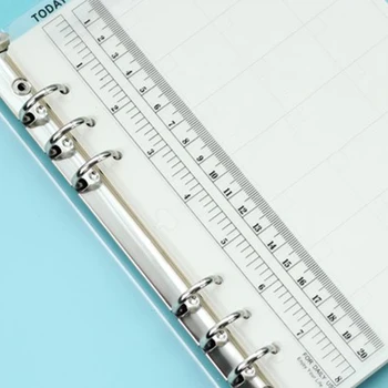 

10pcs/set Index Insertable Ruler Drawing Dividers Planner Six Holes PP Stationery Snap-in School Notebook Binder Office