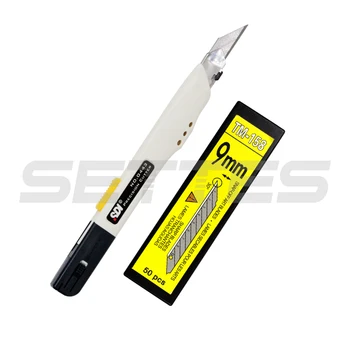 

50 Blades+1PCS SDI Procision Cutter Safty Lock 9mm Stainless Steel Knife Car Wrapping Tools Car Wrap Knife Tools