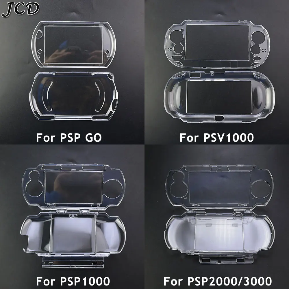 JCD Clear Crystal Protective Case Hard Shell for PS Vita PSV 1000 2000 PSP Go Transparent Protection Cover For PSP1000 2000 300
