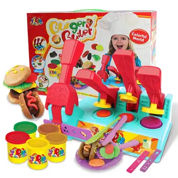 

Burger Mold Set Combination Color Mud Kit Plasticine Children Play House Toys