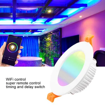 

LED Smart Wifi Downlight Dimming Patch Embedded App Voice Remote Control Living Room Color Changing Lamp Alexa Google Home