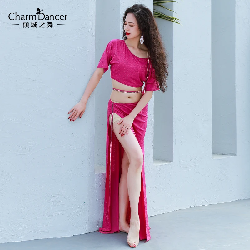

2021 NEW Women's Belly Dance Dance Suit Practice Clothes New Sexy Long Skirt+Top Bellydance Set Suit ZM324