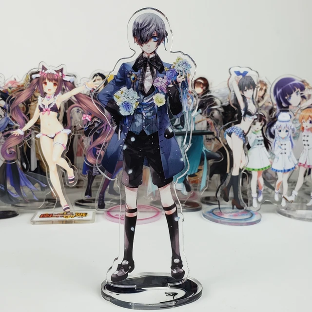 Anime Black Butler Kuroshitsuji Cosplay Stand Model Plate Sebastian  Michaelis Ciel Figures Standee Desk Decoration For