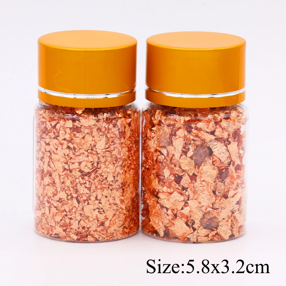 Imitation Gold Leaf Flakes Copper Flakes for Gliding Arts Crafts Decoration  Silver Copper Gold Foil Fragments Gold Flakes Craft - AliExpress