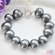 DYY 913+++ " 20 мм таитянские черные жемчужные браслеты с яйцевидными яйцами