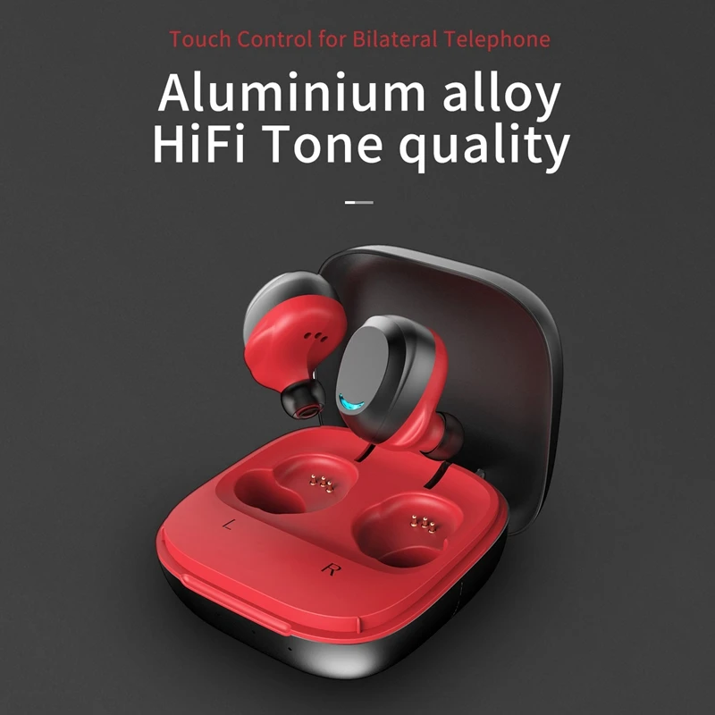 Топ TWS-U9, беспроводная Bluetooth гарнитура, наушники с микрофоном, Hi-Fi, бас, Bluetooth, Спортивная гарнитура, 5,0, с металлической зарядкой