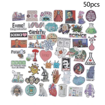 

50pcs Lab Computer Stickers Refrigerator Suitcase Decoration Mixed Decal