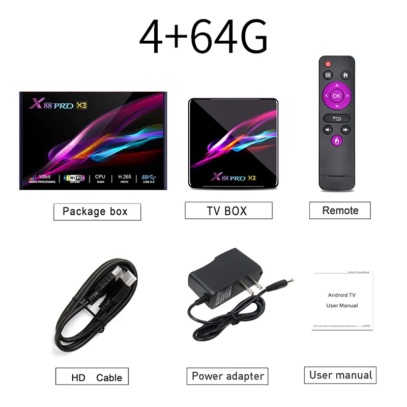 8K Smart tv Box Android 9,0 9 Amlogic S905X3 4 Гб 128 ГБ USB 3,0 4K 60 Гц приставка 2,4G/5G Bluetooth медиаплеер ТВ приставка HDMI 2,1 - Цвет: 4G 64G