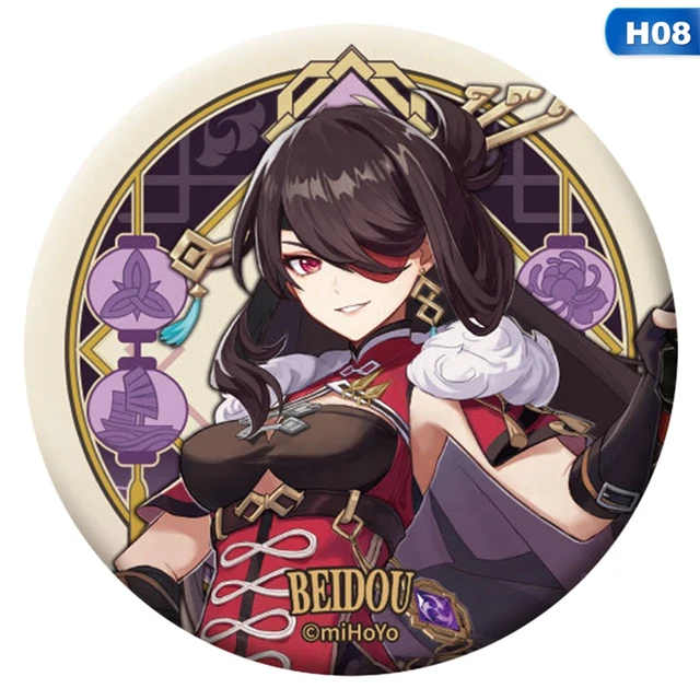 Free Shipping 58mm Online Game Genshin Impact Brooch Pin Cosplay Badge Accessories For Clothes Backpack Decoration gift H08