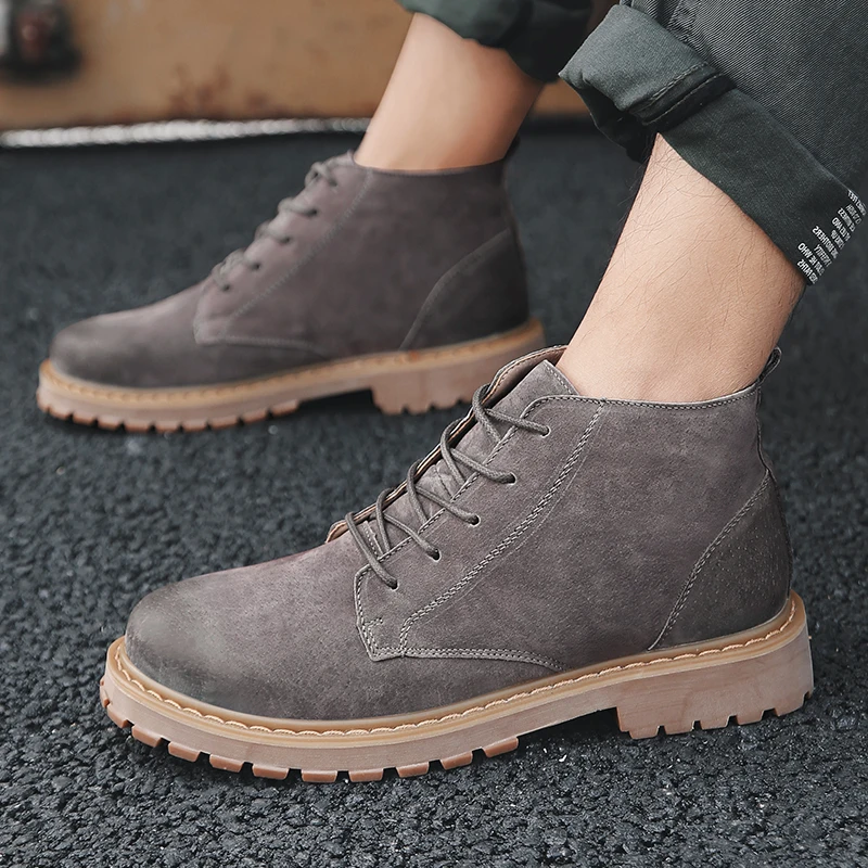 

Martin boots men's high autumn and winter new short boots wild British wind casual tooling men's shoes