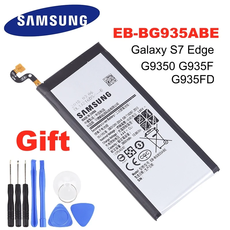 EB BG935ABE BG935ABA Оригинальный аккумулятор для Samsung Galaxy S7 край G935 G9350 G935F G935FD G935W8