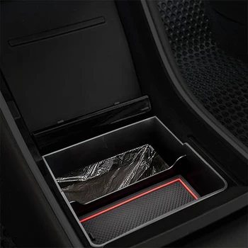

Car Center Console Trash and Storage Bin Fit for Tesla Model 3 Black