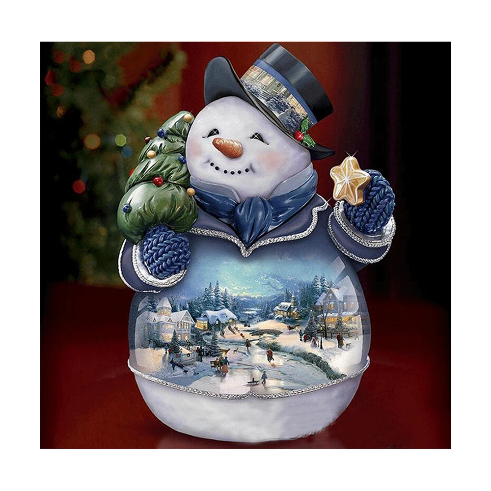 

New 5d Diy Diamond Paiting Mosaic Cross Stitch Kits"Christmas Snowman "Diamond Embroidery Full Diamond Home Decor Christmas Gift