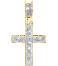 

ANGLANG Fashion Cross Pendants Gold&Silver Color Cubic Zirconia Jesus Cross Pendant Necklace Jewelry for Men/Women Wholesale