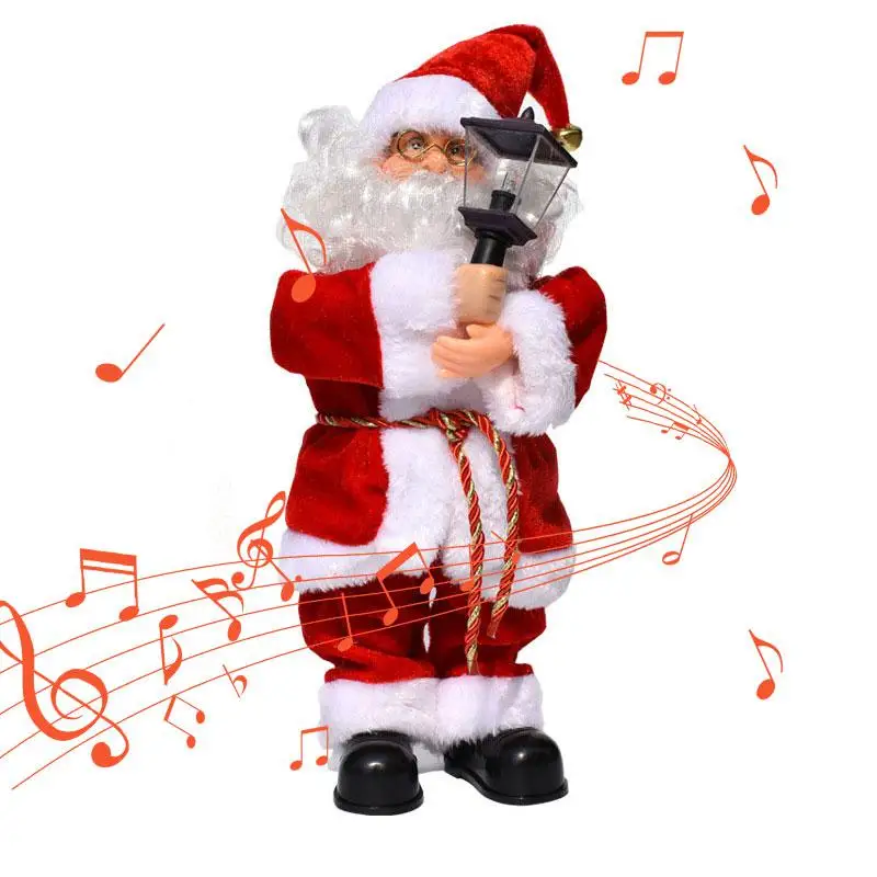 Электрический Санта Клаус танцевальная музыка куклы Дети Рождественские подарки игрушки саксофон ювелирные изделия украшение дома узоры с Санта-Клаусом - Цвет: 5