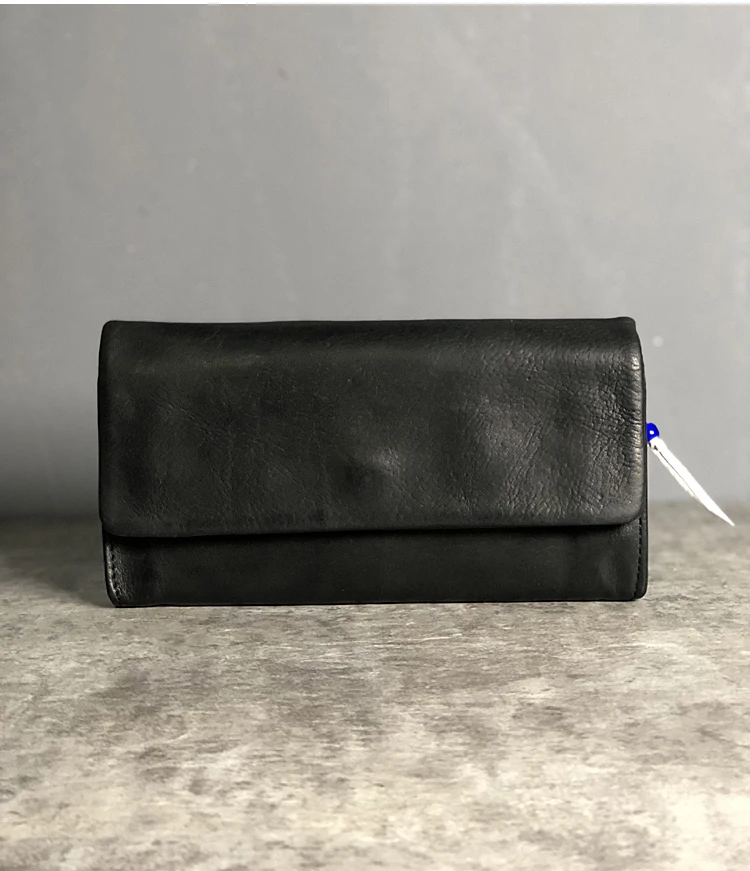 Кошелек из натуральной кожи для мужчин и женщин Роскошные винтажные длинные бумажники кошелек клатч сумки Держатель для карт на молнии карман для монет сумка для телефона