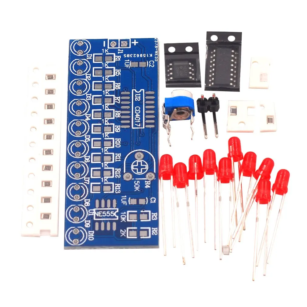 Комплект для освещения воды NE555+ CD4017, электронные детали для самостоятельного изготовления, комплект для освещения воды, электронный комплект
