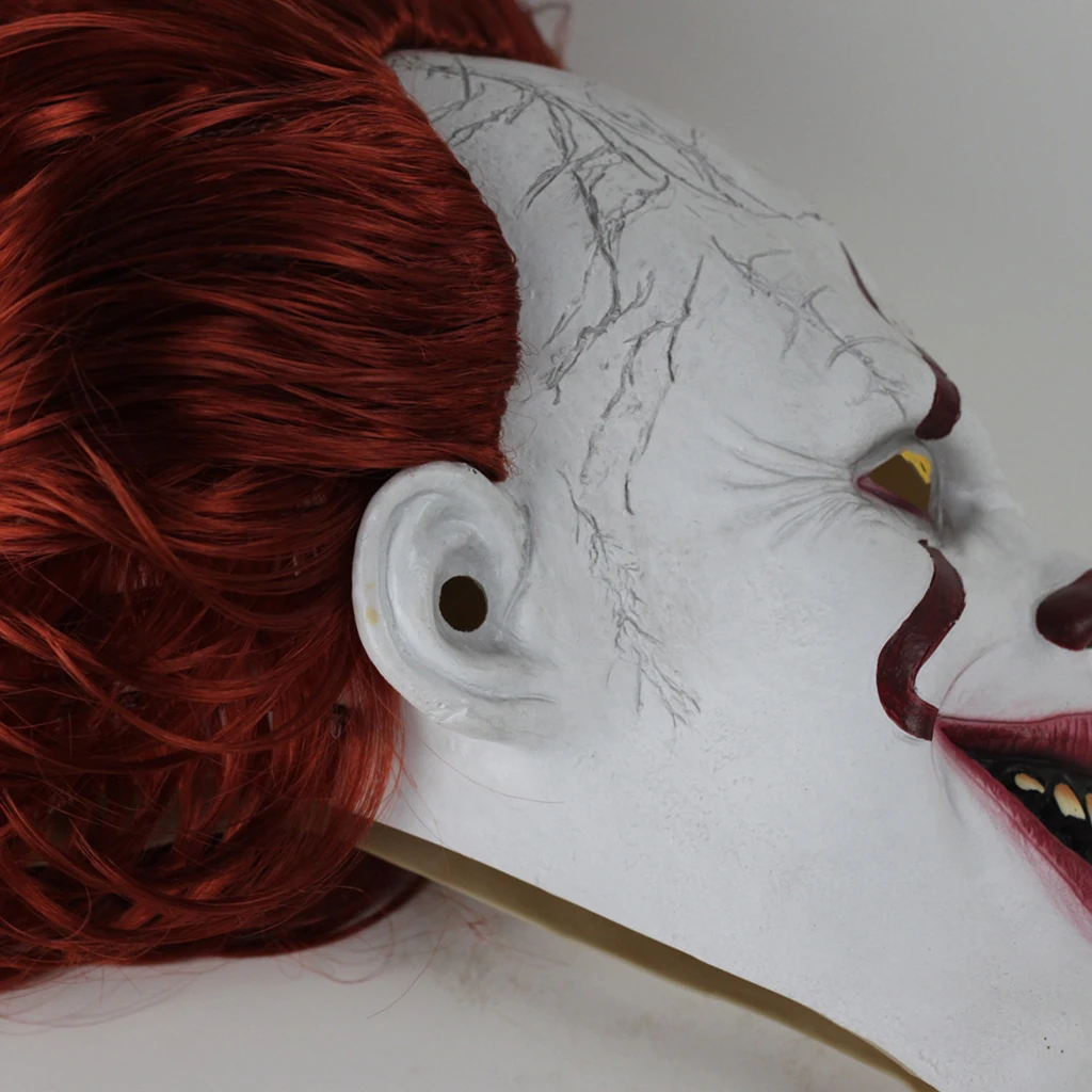 Клоун Косплей Стивен Кинг это Pennywise Необычные Хэллоуин ужас маска для взрослых