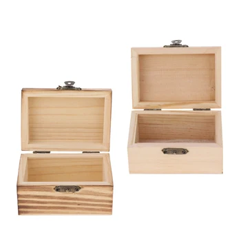 

Decorate Wooden Box with Front Clasp 4×2.5×2 inch Jewelries Case Memory Box