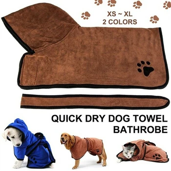 

Quick Dry Cat Microfiber Bath Towel for Dogs Dog Towel Super Absorbent Dog Bathrobe Bath Towel DC120