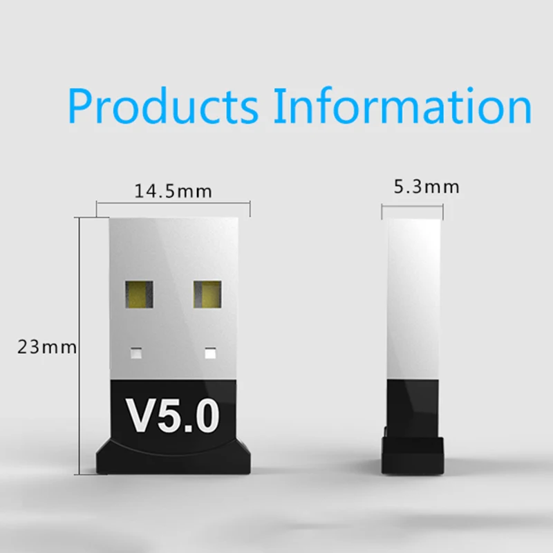 Bluetooth адаптер 5,0 USB настольный компьютер бесплатно Bluetooth аудио приемник ключ Музыкальный Аудио приемник передатчик
