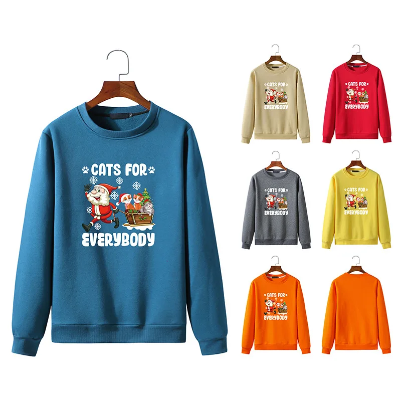 new Christmas series printed sweater men's round neck pullover sweater casual fashion sweater
