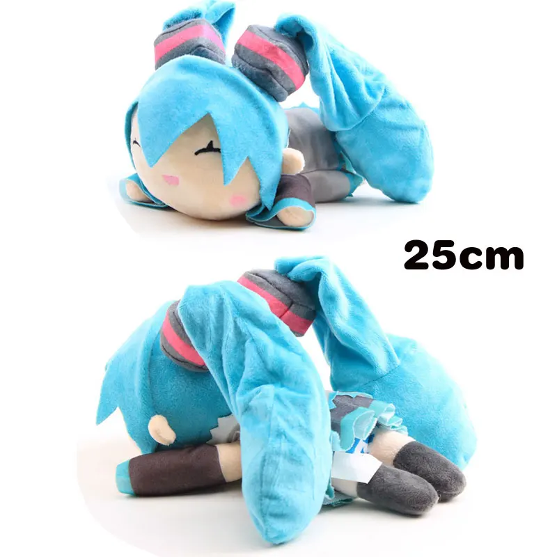 

25cm Newest Anime Hatsune Miku Plush Toys Doll Peluche Cute Pillow Soft Sleeping toys Stuffed Figure Dolls Girls Kids Gifts