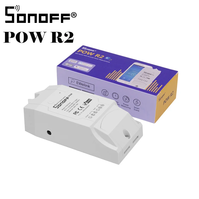 SONOFF POW R2 1 шт. Sonoff Pow R2 беспроводной Wi-Fi Переключатель ВКЛ/ВЫКЛ умный дом с функцией измерения энергопотребления в реальном времени прибор дистанционного управления - Комплект: SONOFF POW R2