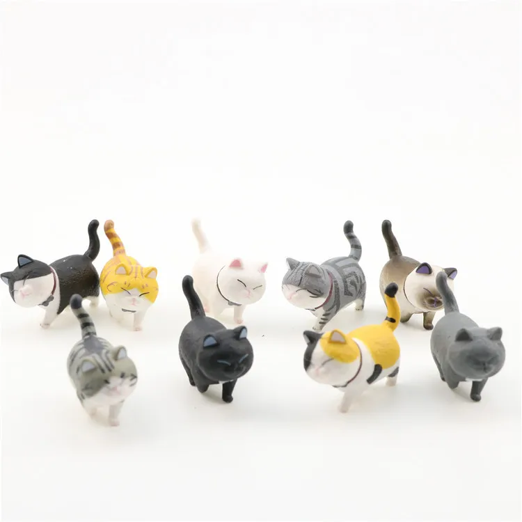 9 шт. различные модели кошка коробка мини фигурка игрушки Kitty игрушка из аниме