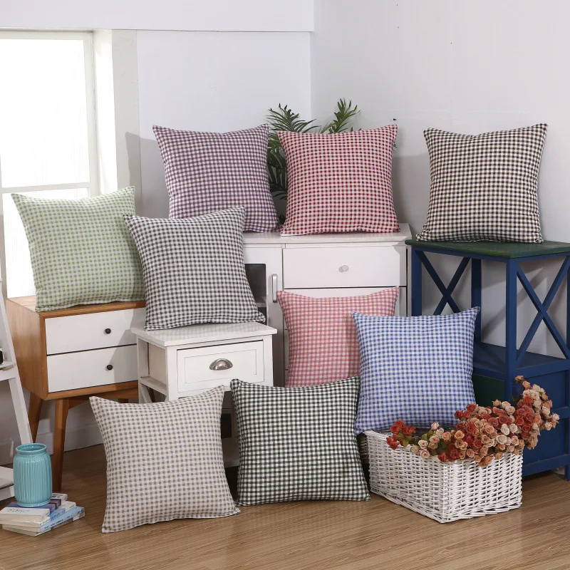 

Abstract Decorative Pillows Case square Pattern clean color polyester Linen Cheap Cushion Cover 45*45 cm ZT11