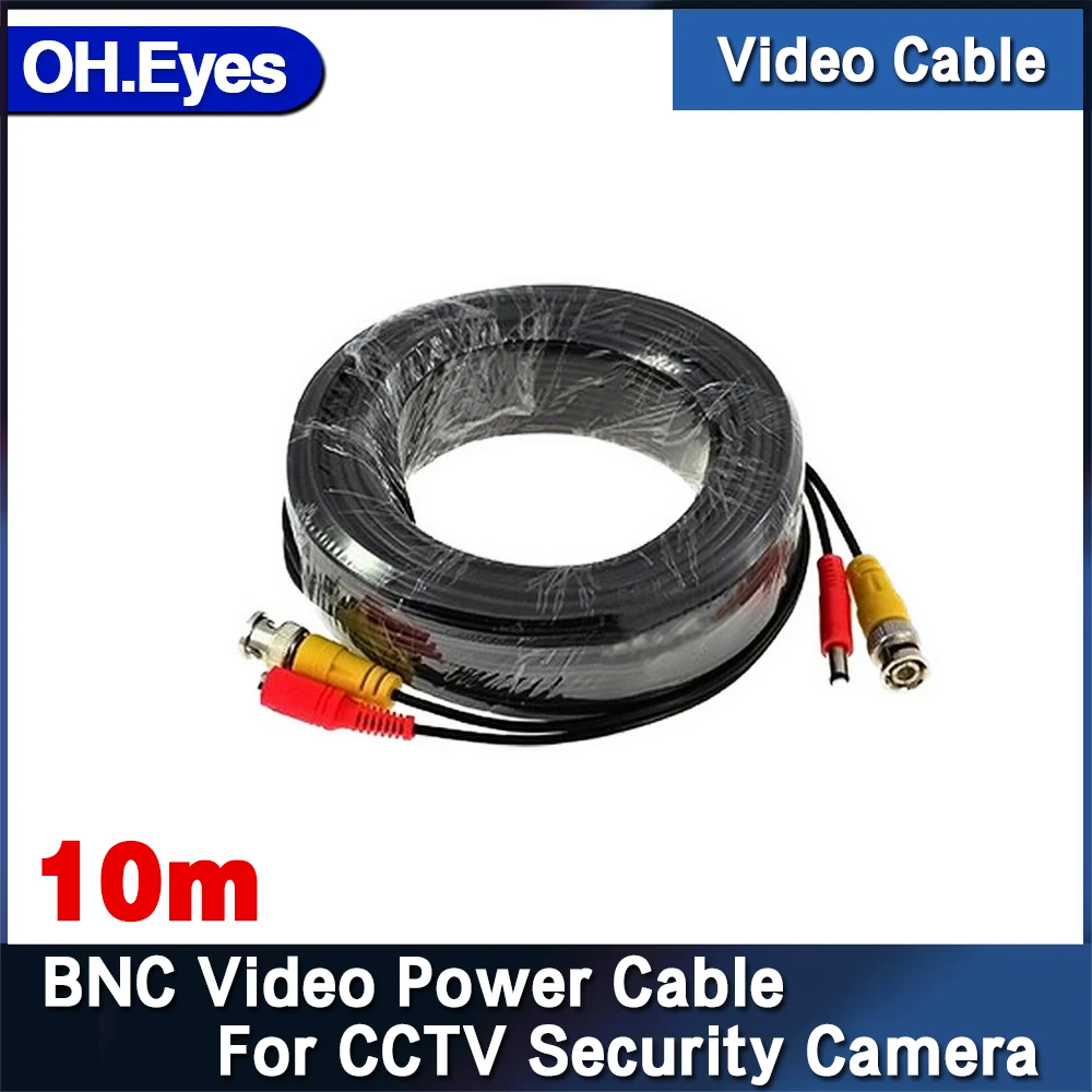 

OH.eyes BNC cable 10M Power video Plug and Play Cable for CCTV camera system Security free shipping