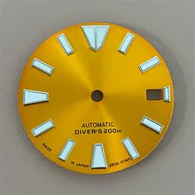 

For NH35 Watch Dial Green Luminous Dial 28.5mm Watch parts Movement