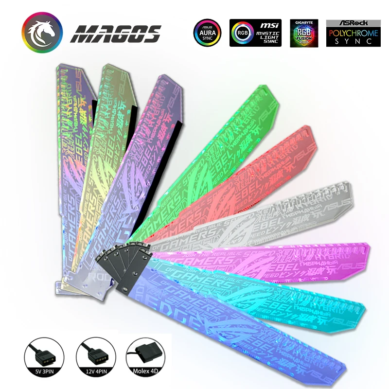 Кронштейн для видеокарты RGB(12 В)/ Aurora(5 В) с синхронизацией и подставкой AURA