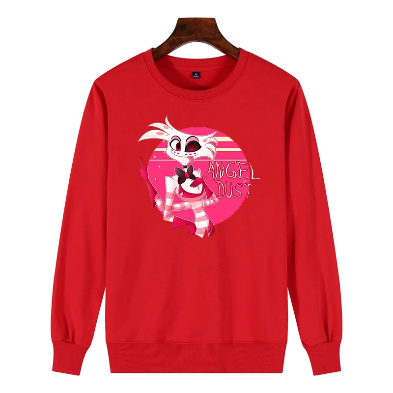 Милый женский свитер, забавная уличная одежда, графический принт, Hazbin, отельный литой Женский пуловер(), модная повседневная толстовка - Цвет: 110741 Red