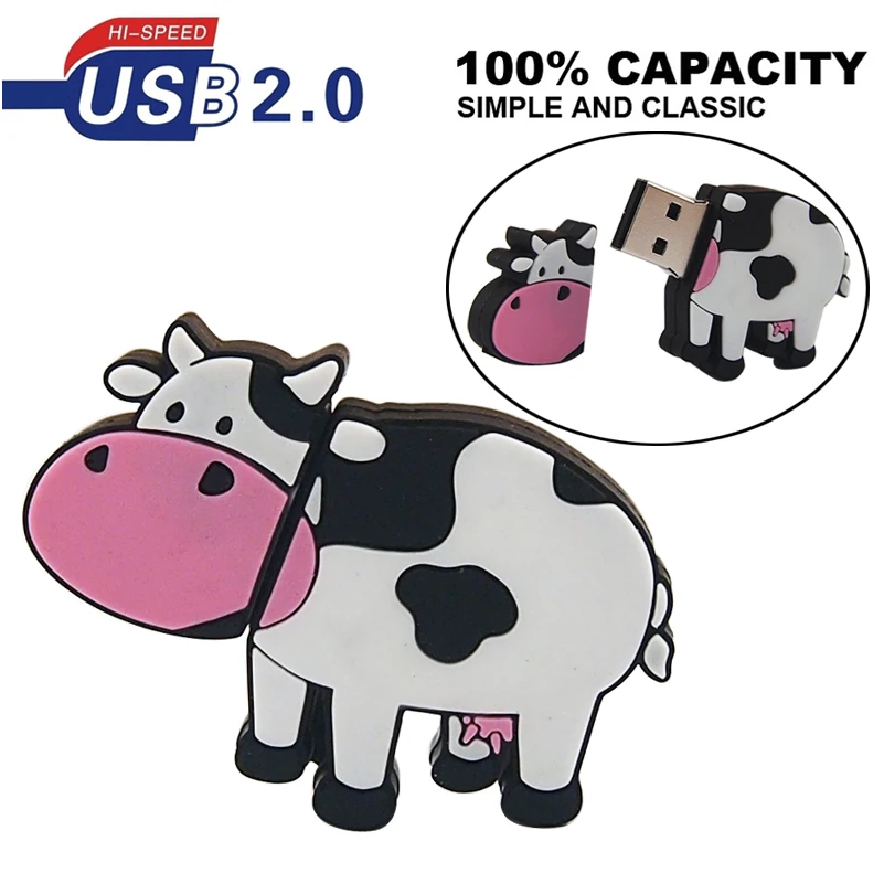 USB флеш накопитель в форме коровы 4 ГБ 8 16 32 64 ГБ|USB флэш-накопители| |