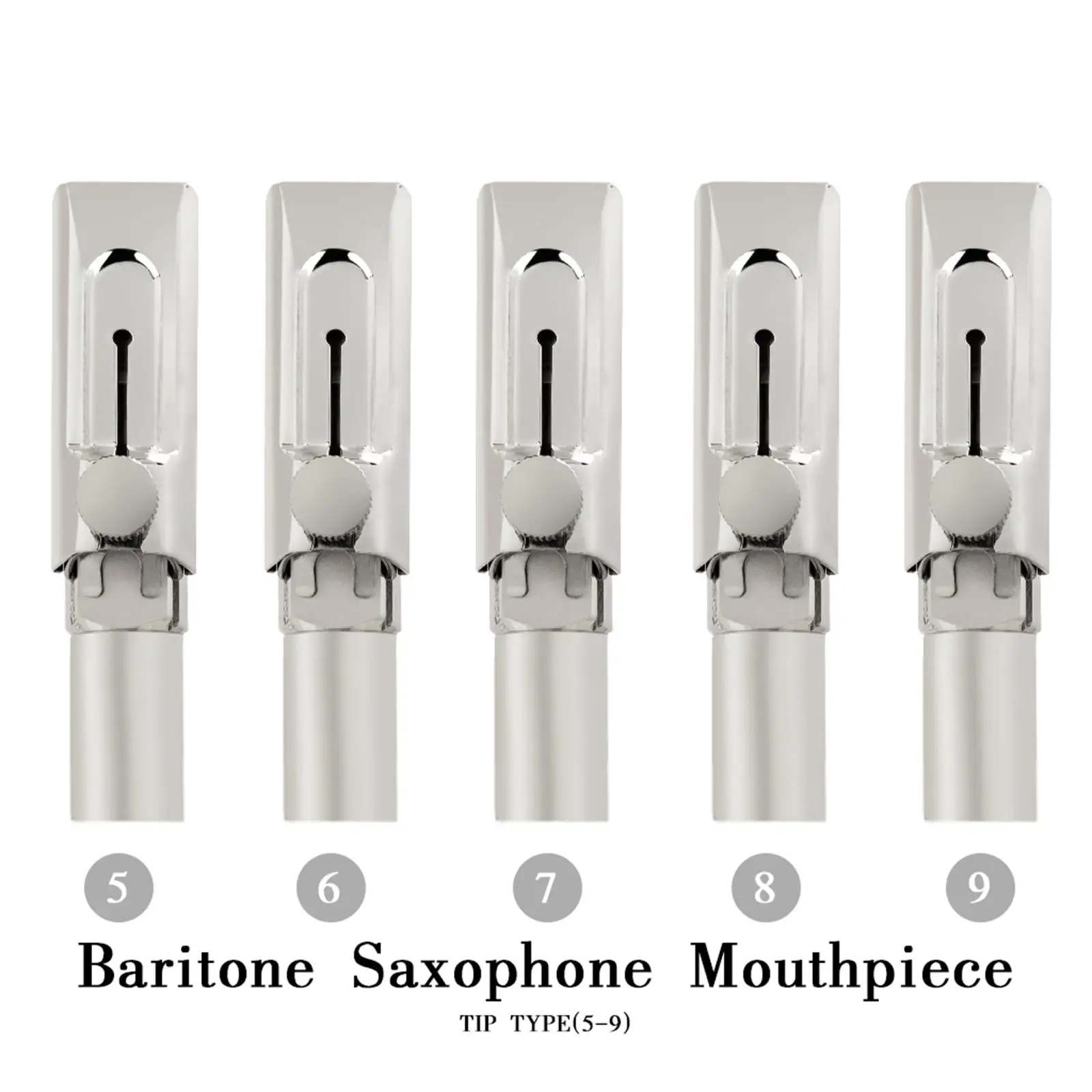 

Metal Silver-Plated Baritone Sax Mouthpiece Saxophone Accessories Beginners Standard Mouthpiece Sax Mouth Pieces Accessories