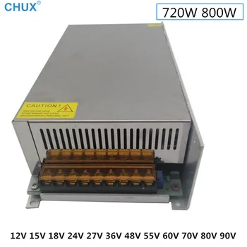 

CHUX Switching Power Supply 12v 15v 18v 27v 24v 36v 48v 50v 60v 70v 80v 720w 800w Lighting Transformer Led Power Supply
