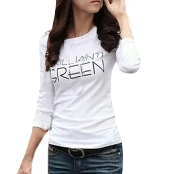 

Fashion Long Sleeve tshirt Women Crew Neck T-Shirts Bottoming Shirt Tops Tees T Shirt Plus Size Clothes camiseta mujer