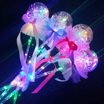 

1pc Creative Shining Bow Starry Sky Flash Stick Luminous Bobo Ball Children Kids Birthday Night Party Supply Christmas Gifts