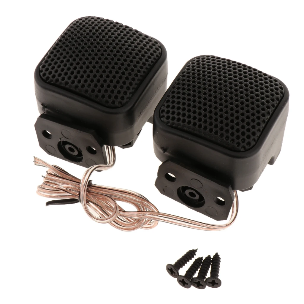 Pair Of Tweeters Square Silk Mini Car 500w Speakers For Radio |