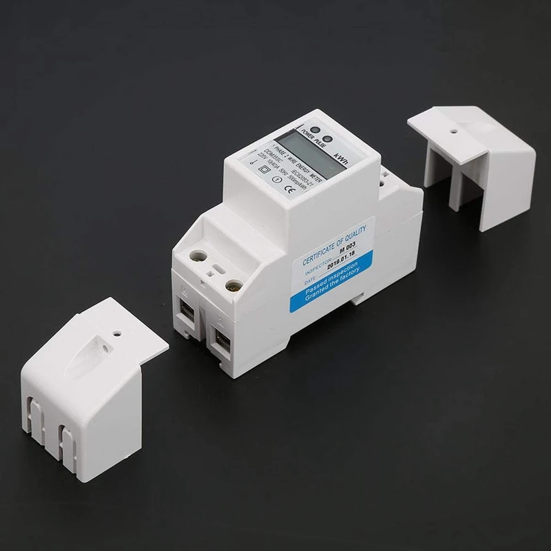 DDM35SC 10(40) a 220V Energy Meter, Durable Single Phase 2P LCD Din Rail KWH Watt Hour Energy Meter for Home Industrial