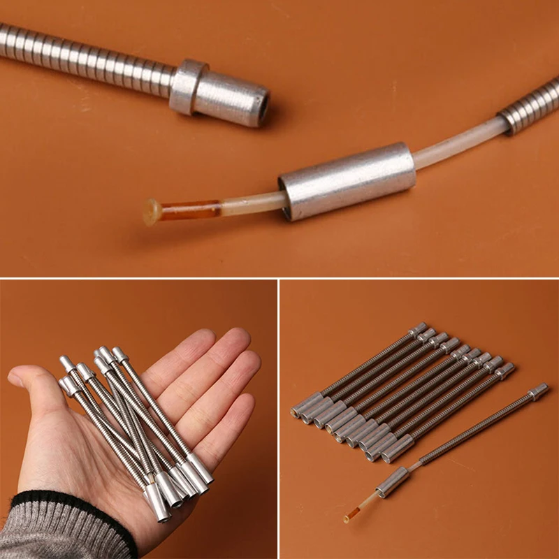 Fine workmanship 4Pcs Mountain Bike Bicycle V Brake Cable Stainless Steel Brake Tube Fittings long service life