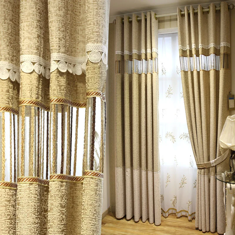 

Modern Stripe luxury Blackout curtain for Window Curtains for Living Room Elegant Drapes European Curtains for bedroom